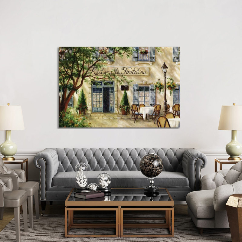 Cafe VII by Malenda Trick - Print on Canvas, Wrapped Canvas, 101.6 cm H x 66.04 cm W x 3.175 cm D