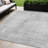 Tapis intérieur gris lavable abstrait 5 pi x 8 pi