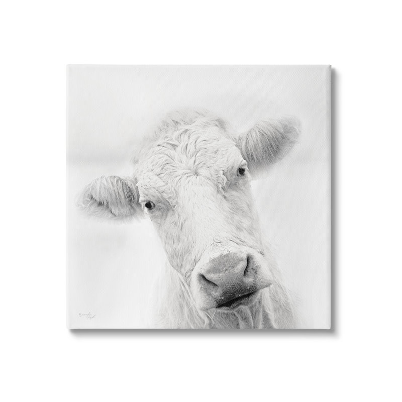 Portrait pacifique de bovins paisibles, gros plan, faune sauvage par Jennifer Pugh - Photographie sur toile tendue