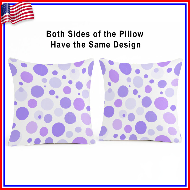 Coussin décoratif à pois, 26 po x 26 po
