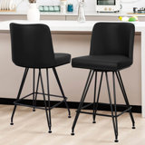 Meliton 26" Swivel Upholstered Counter Stool