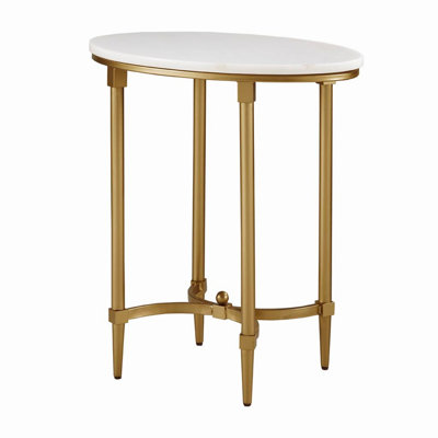 Indoor End Table With Metal Legs