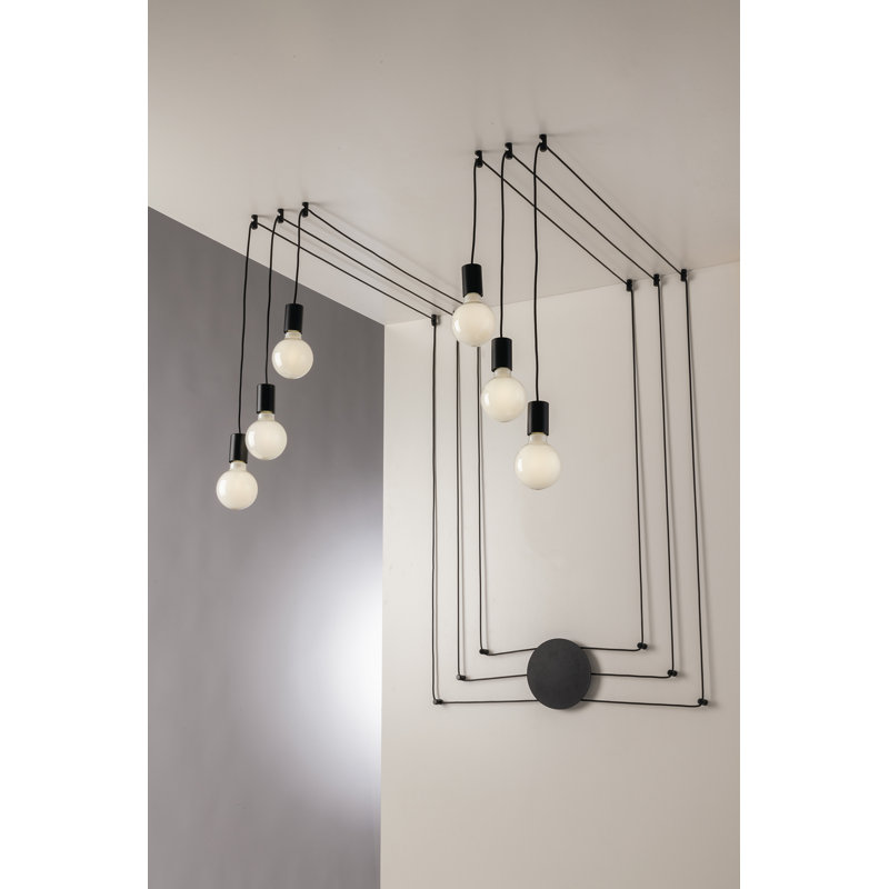 6 - Light Black Geometric Pendant