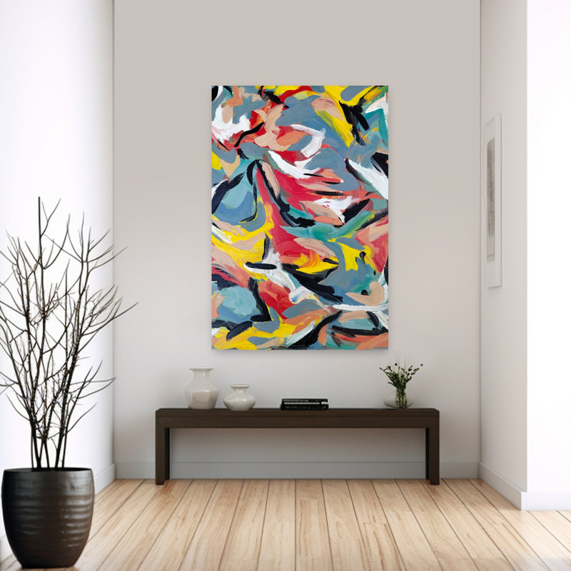 Contemporary Art Abstract Bold Contemporary Wall Art by Michael Cross - Wrapped Canvas Print, 152.4 cm H x 101.6 cm W