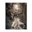 Horloge murale moderne Frosty Snow Forest Path III - Paysages-997389048