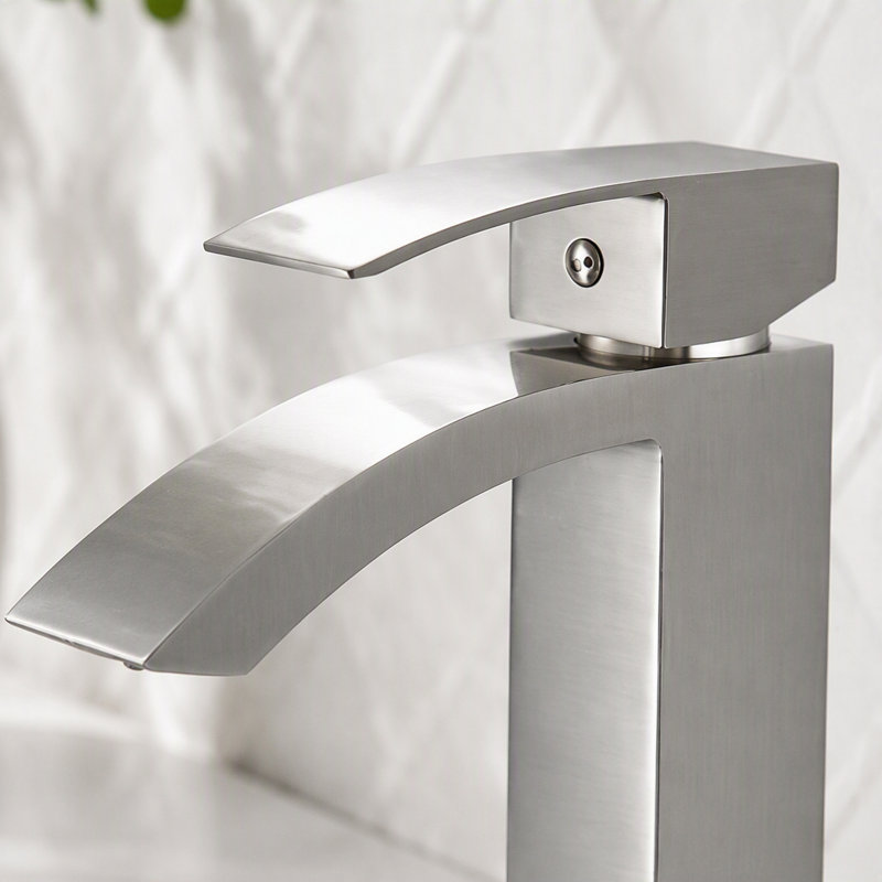 Robinet de salle de bain en nickel brossé, robinet pour lavabo de salle de bain, robinet de salle de bain monotrou moderne