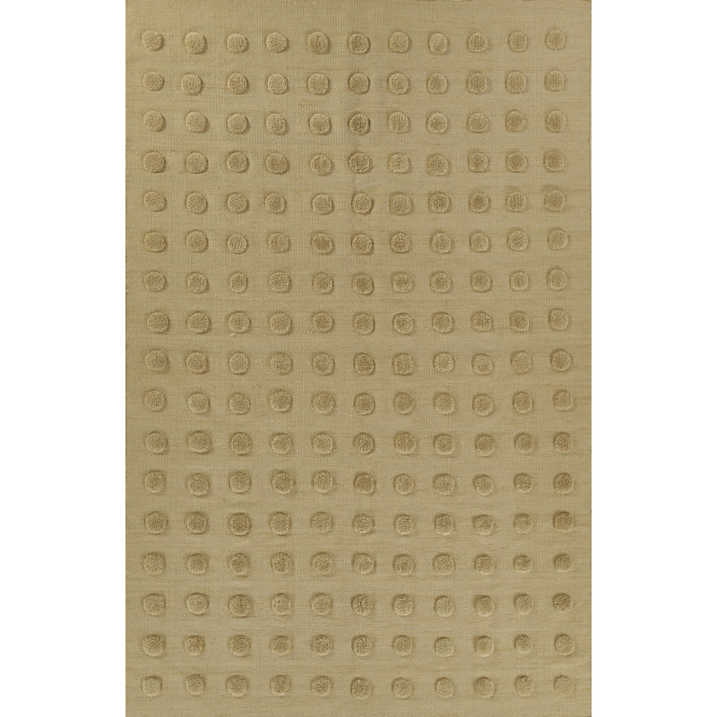 Yousra Rectangle Solid Color Handmade Flatweave Wool Area Rug in Brown, Rectangle 5' x 8'
