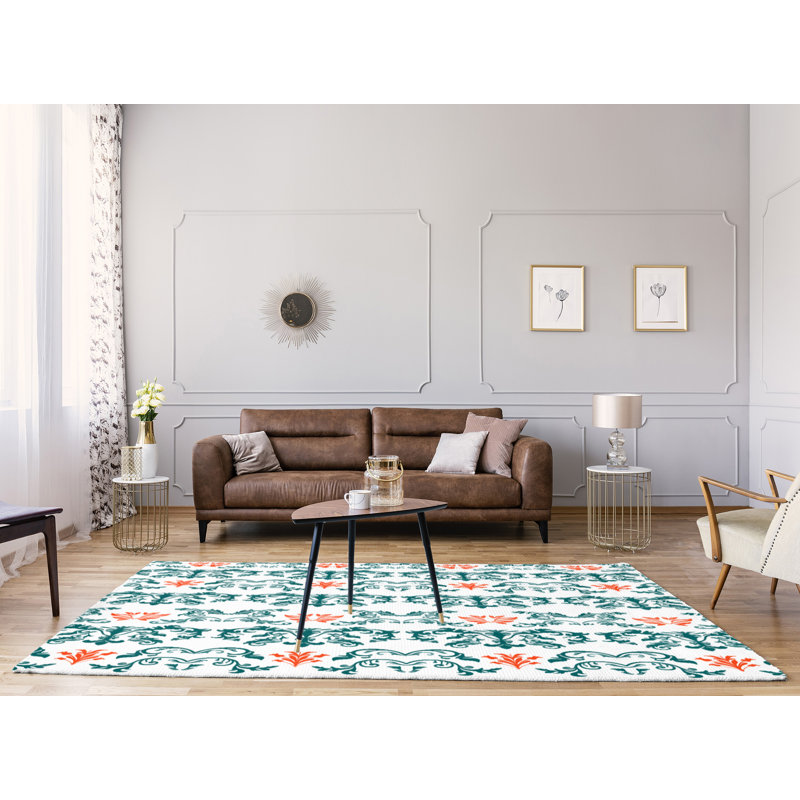 Damask Indoor Rug, Rectangle 8' x 10'