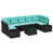Coussin bleu / cadre noir est en rupture de stock