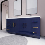 Verda 70.86'' Double Bathroom Vanity with Acrylic Top