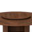 6-Person Walnut Wood Round Dining Table With A Tabletop Tray And Hidden Shelves-366773186