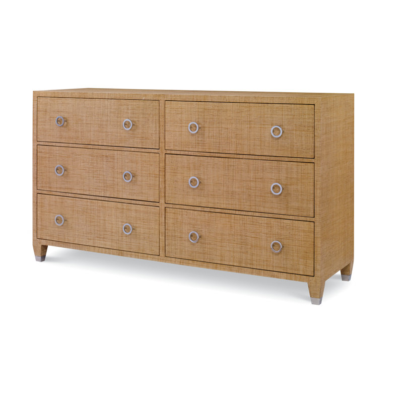 Caribe 6 - Drawer Solid Wood Dresser, Sand