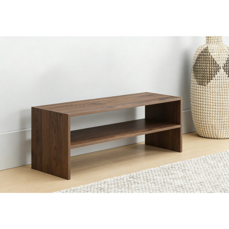 Stackable 31" Extra Wide 2-Shelf Storage Rack, Brown