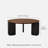 31.5"W Modern Coffee Table with Sintered Stone Round Tabletop and Solid Poplar Legs-1064272387-1065985651