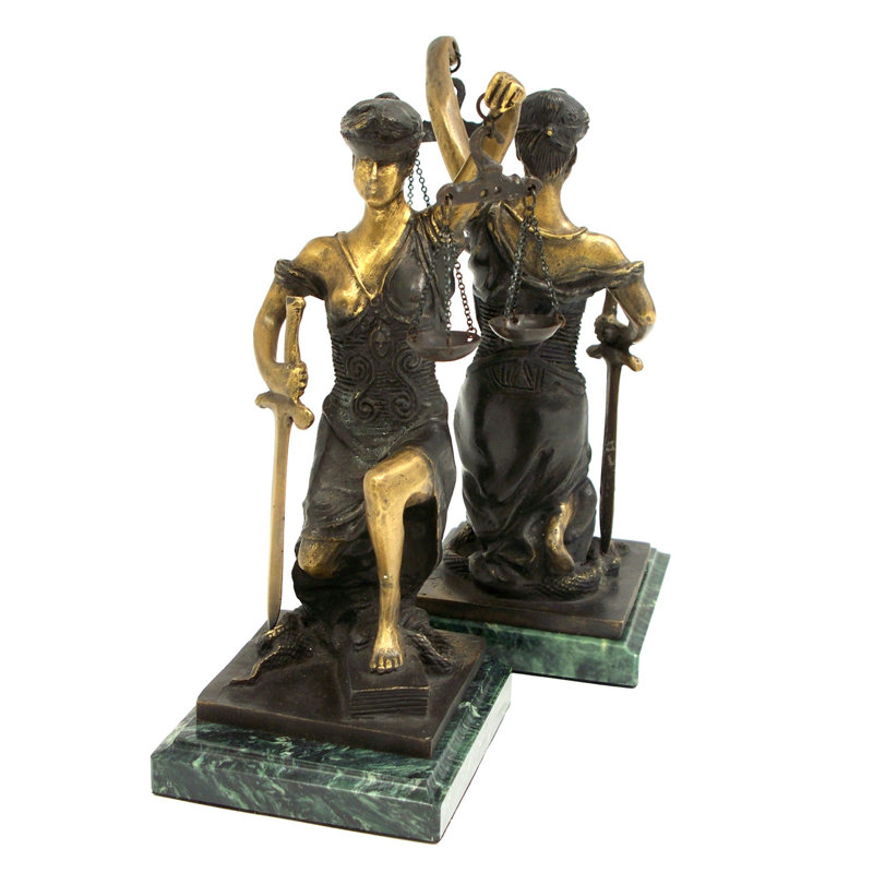Traditional Metal Non-Skid Bookends