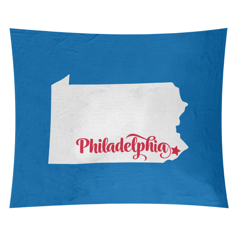 Tapisserie de Philadelphie, Pennsylvanie, H 88 po x l 104 po, Bleu