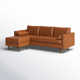 Geo 84" Wide Vegan Leather Reversible Modular Sofa & Chaise