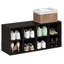 Étagère à chaussures, organisateur à chaussures 8 cubes, rangement empilable, 11,7 x 35,9 x 15,6, pour placard, entrée, bureau, garage, chêne noir noir-123204881