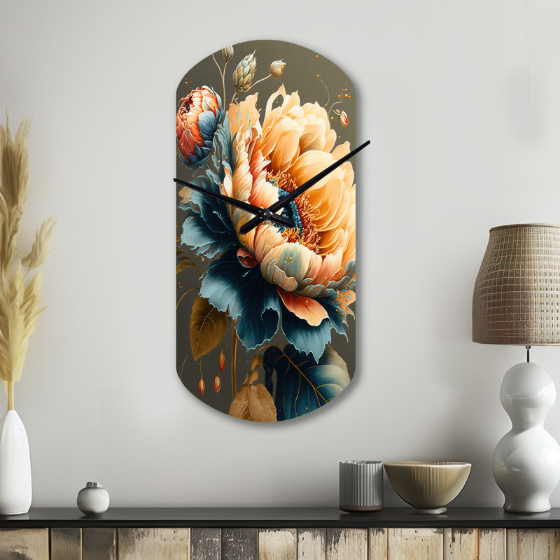 Horloge murale cylindrique orange Wissner, Grand