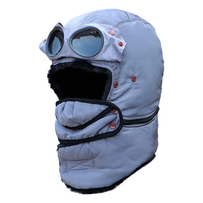 Windproof and cold proof cotton cap Winter Thermal Cycling Face Mask With Glasses Window Wind-proof Antis-Fogs Balaclava For Outdoor Riding