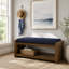 Banc d'appoint avec tablette inférieure et coussin amovible-133953848