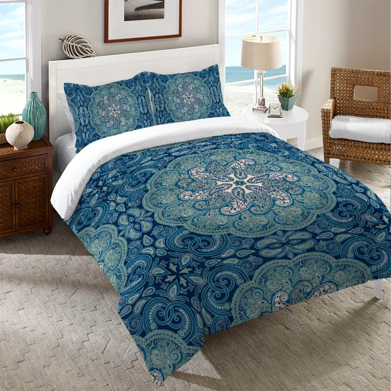 Housse de couette en microfibre Medallion, Housse de couette pour lit simple