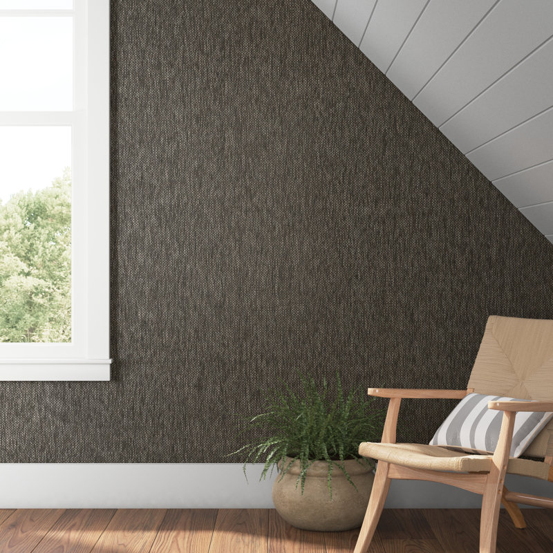 Loom Abstract Wallpaper Roll, Charcoal