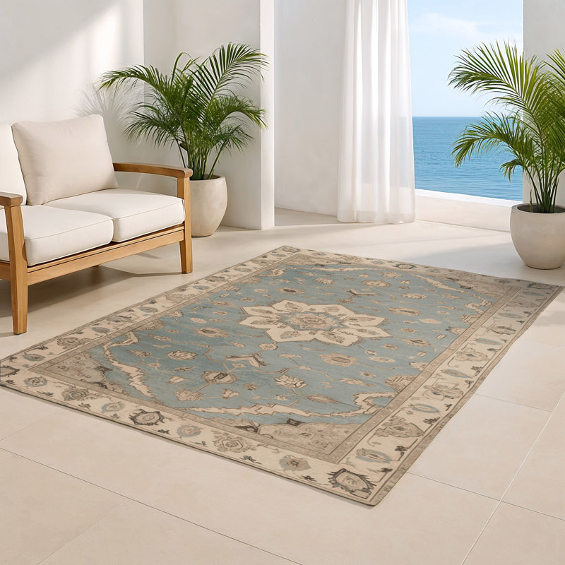 Tapis gris d'intérieur et d'extérieur Tabriz, Rectangulaire 2 pi x 3 pi