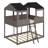 Wood Bunk Bed With Roof, Window, Guardrail-1321897799