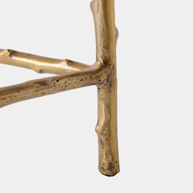 Bamboo Marble End Table