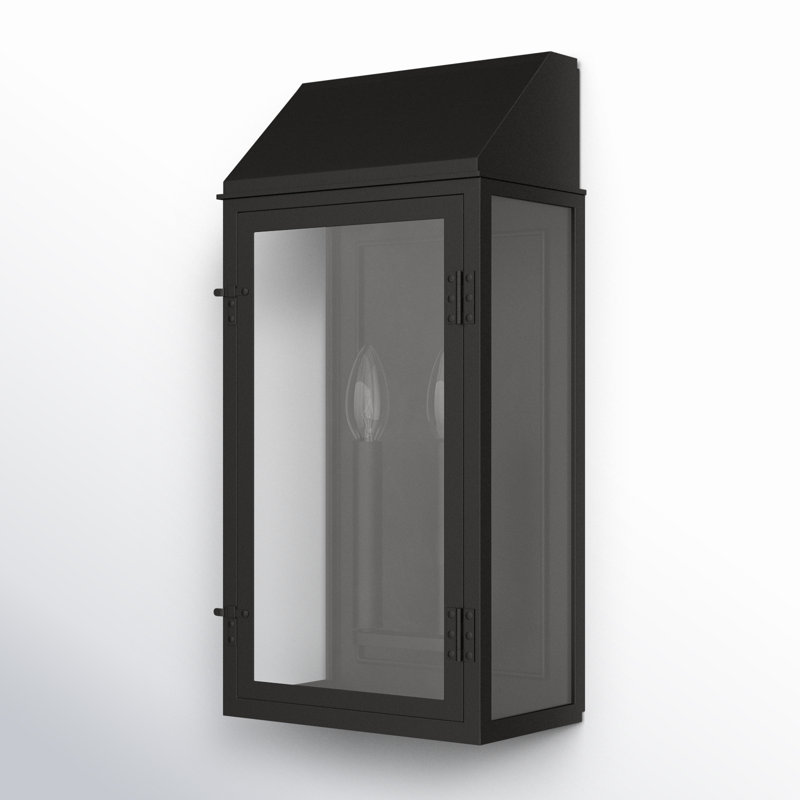 Hingham Textured Black 20" Dimmable Outdoor Wall Lantern