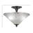 Semi-Flush 2 Bulbs With 16" Crystal Glass-32465464-32465468