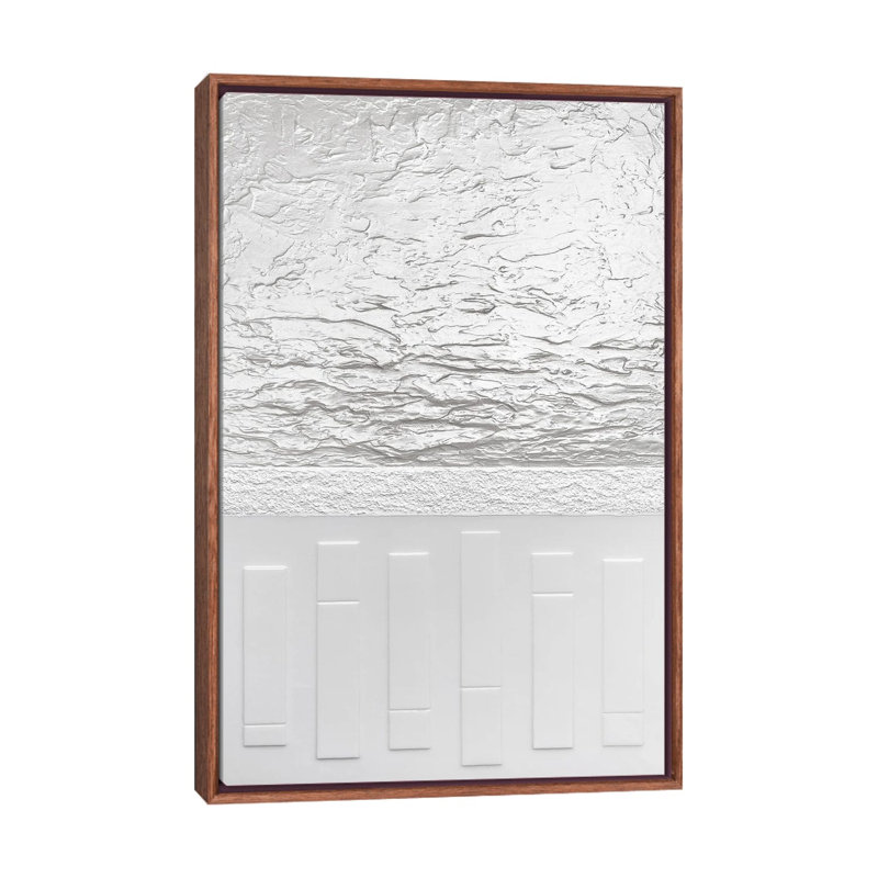 Blanc - Print on Canvas, 66.04 cm H x 45.72 cm W, Classic Brown Wood Framed