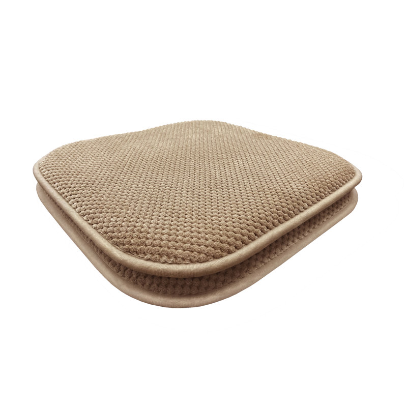 Coussin de chaise en mousse à mémoire de forme Brook (ensemble de 2), Brun clair