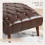 Chaise longue rembourrée élégante avec rembourrage haute densité et pieds en bouleau robustes, parfaits pour la détente et le style
