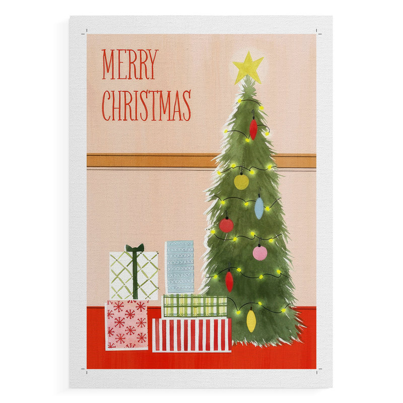 Collection de bas de Noël B - Impression sur toile seulement - NON CADRE, H 18 po x l 12 po