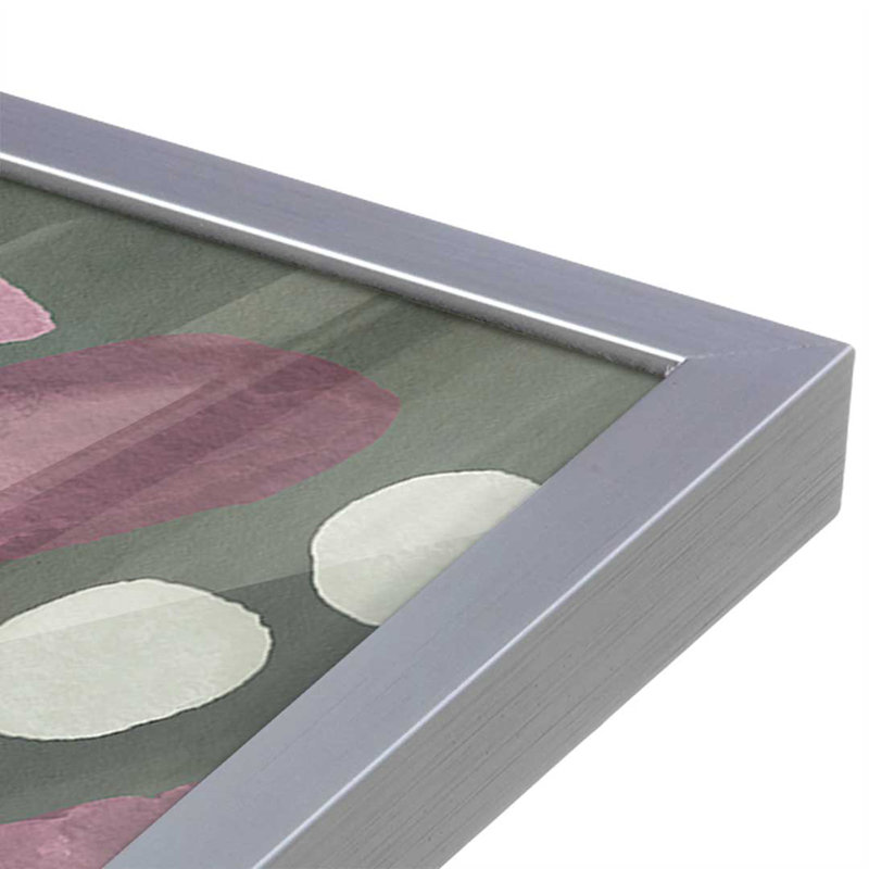 «Impressions VII» par Dina June, reproduction d'art, Argent, H 32 po x l 24 po
