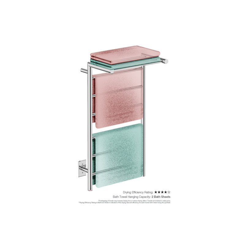 Edge Wall Mounted Towel Bar, Polished Stainless Steel