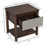 Ensemble de cadre de lit très grand moderne avec 2 tables de chevet, lit plateforme gris clair avec tête de lit et tables de chevet assorties pour la chambre à coucher-345933102-345933100