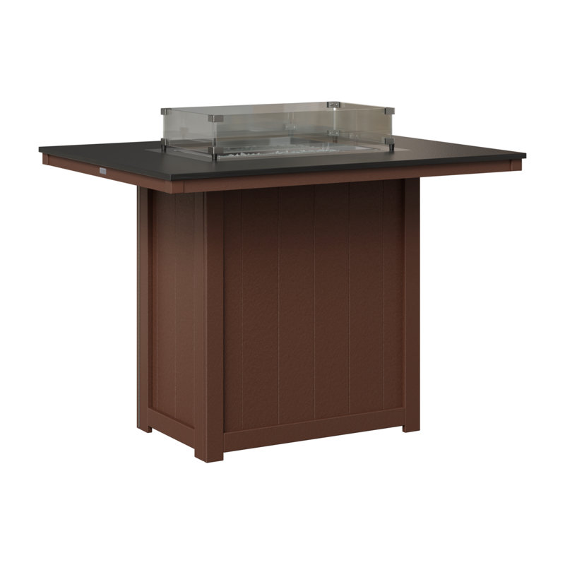Foyer de table berlinois Donoma, H 39 po x l 41 po x P 54 po, Hammered Top Black with Chocolate Brown Base