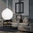 Cleo 8'' Med Base Pendant - White