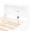 Lit plateforme double blanc avec lit gigogne, commodité de tiroir, tiroirs de taille et tête de lit-1103290562