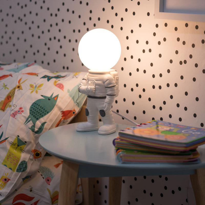 Montu the Spaceman Table Lamp with Opal Globe Head