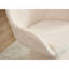 Chaise d'appoint moderne beige avec pivot et bois massif pour le bureau personnel