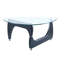 Table basse en verre Muskoka avec base en noyer 43-117189525
