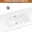 48"X18¼" Bathroom Vanity Sink Top With Three Holes, Ceramic Vanity Sink Top With Overflow, Drop In Bathroom Vessel Sink Rectangle, Glossy White