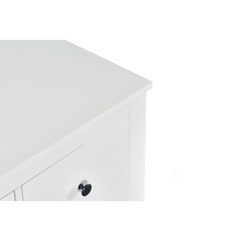 Commode moderne à 10 tiroirs pour la chambre à coucher - Vaste commode de rangement, robuste et sécuritaire, Blanc antique