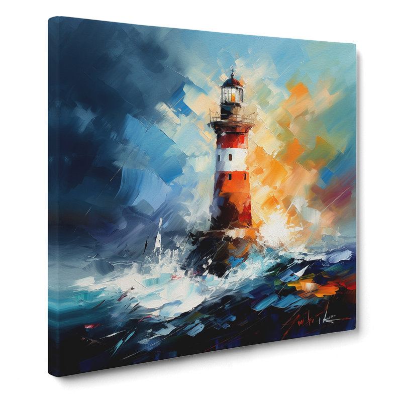 Lighthouse Abstract No.2 - Wrapped Canvas, 50cm H x 50cm W x 3cm D