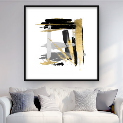 Brush Strokes - Minimalist Abstract Framed Matted Print