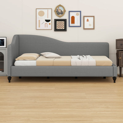 L-Shaped Daybed (Linen Upholstery) – Solid Wood Legs Included